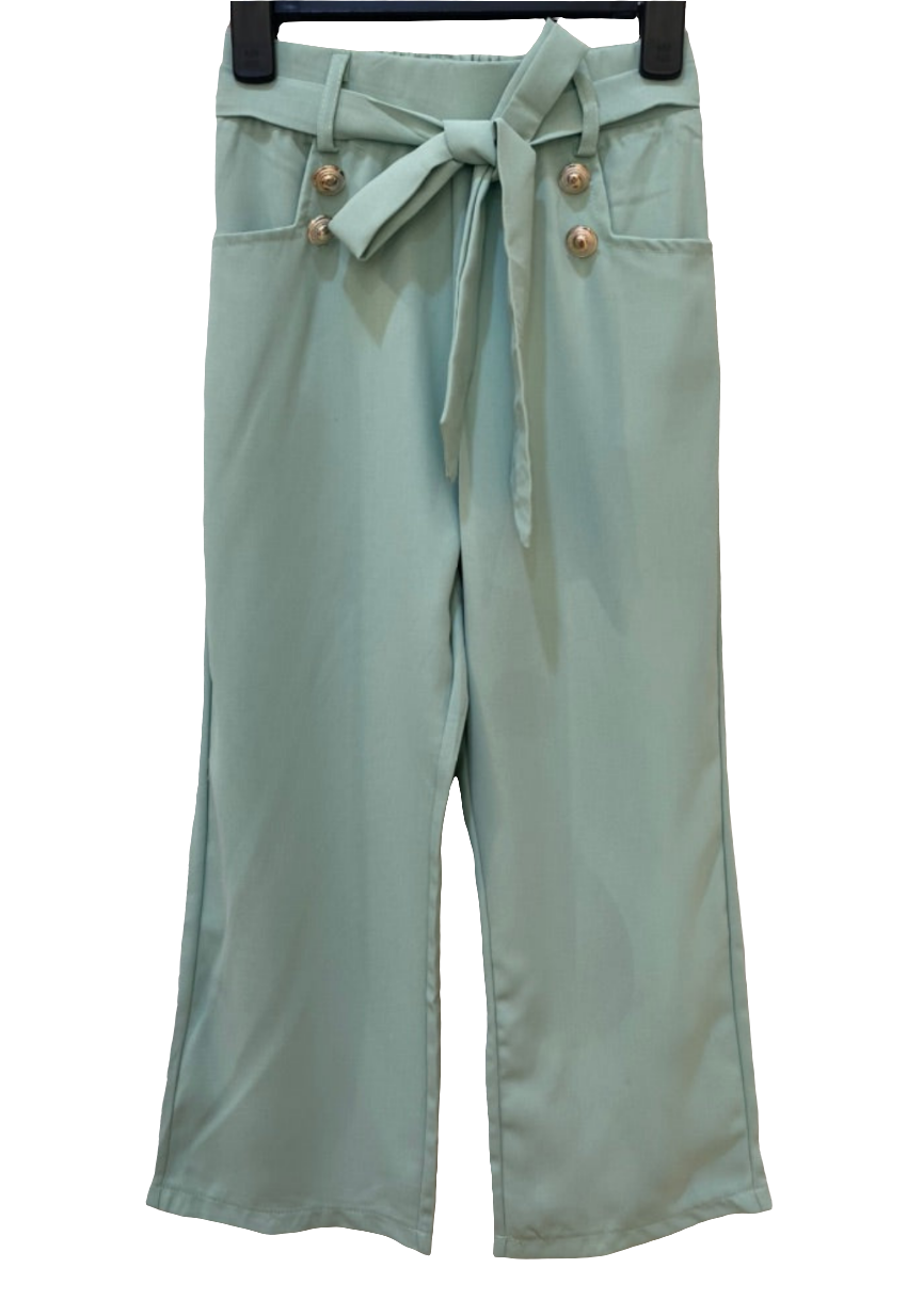 Pantalon fluide en polyester élégant et léger