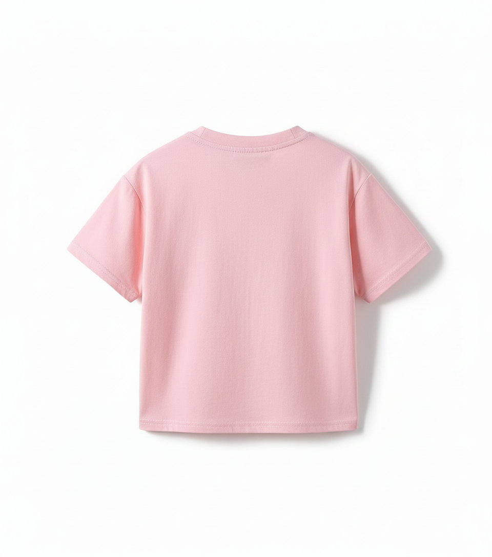 T-shirt rose avec perles