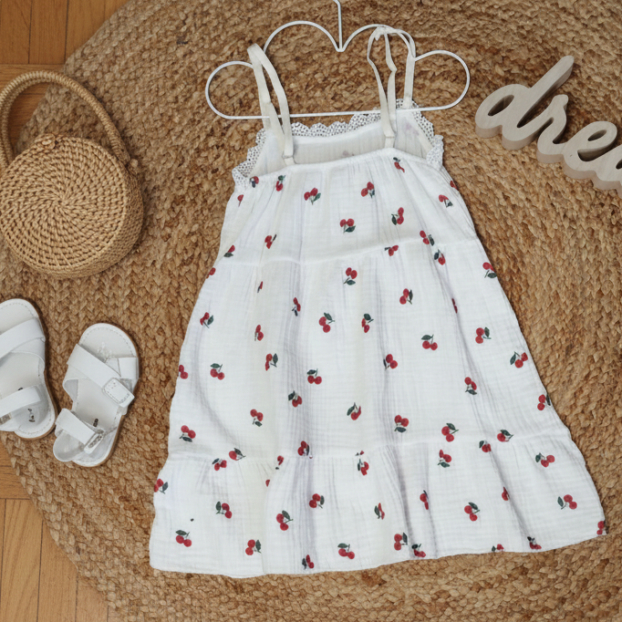 Robe cerises d'été pour enfants et ados - Mini Mode
