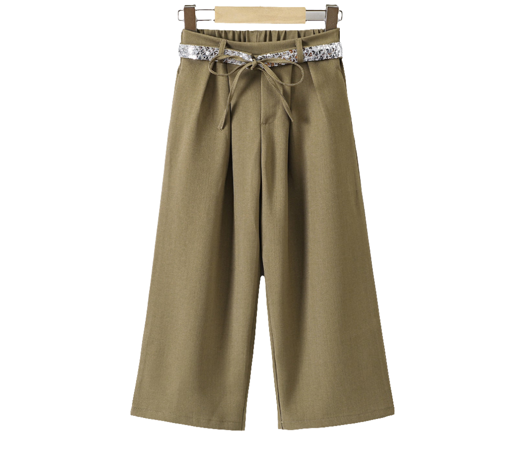 Pantalon avec ceinture en strass