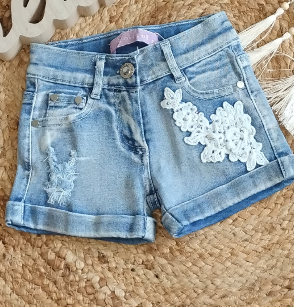 Short en jean basique incontournable Mini Mode
