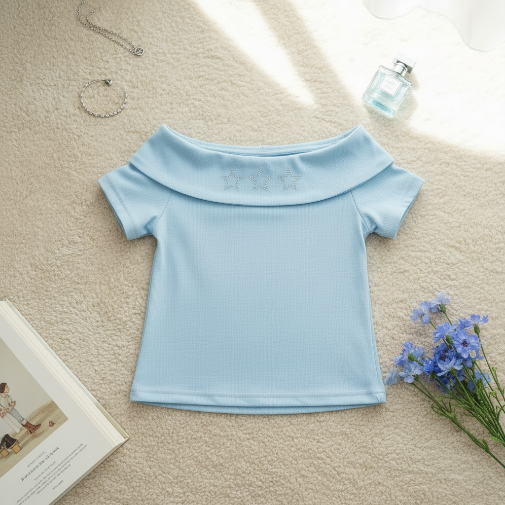 T-shirt col bardot
