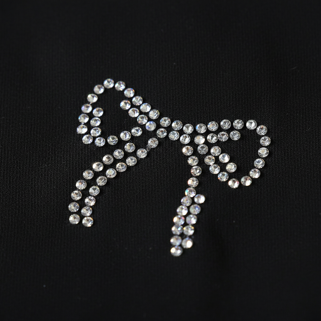 Chemise avec nœuds en strass