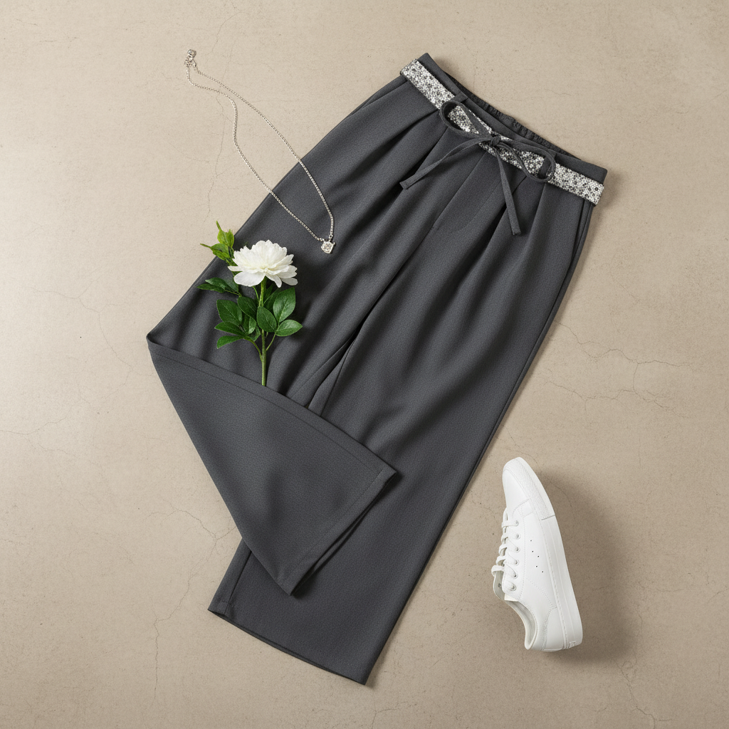 Pantalon avec ceinture en strass