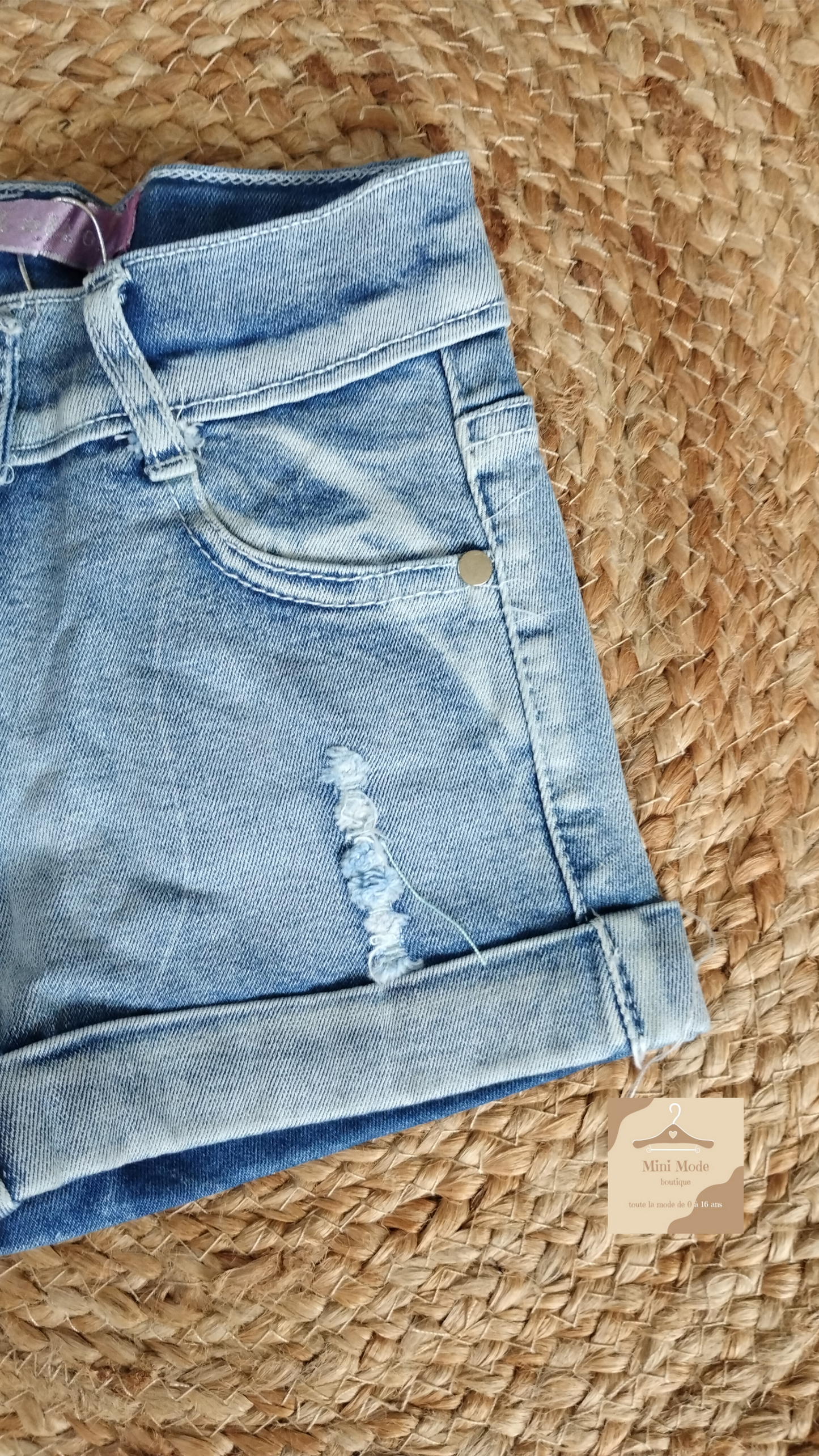 Short jean style casual pour enfant
