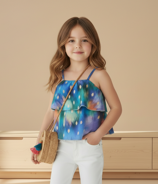Top bretelles coloré style décontracté enfant

