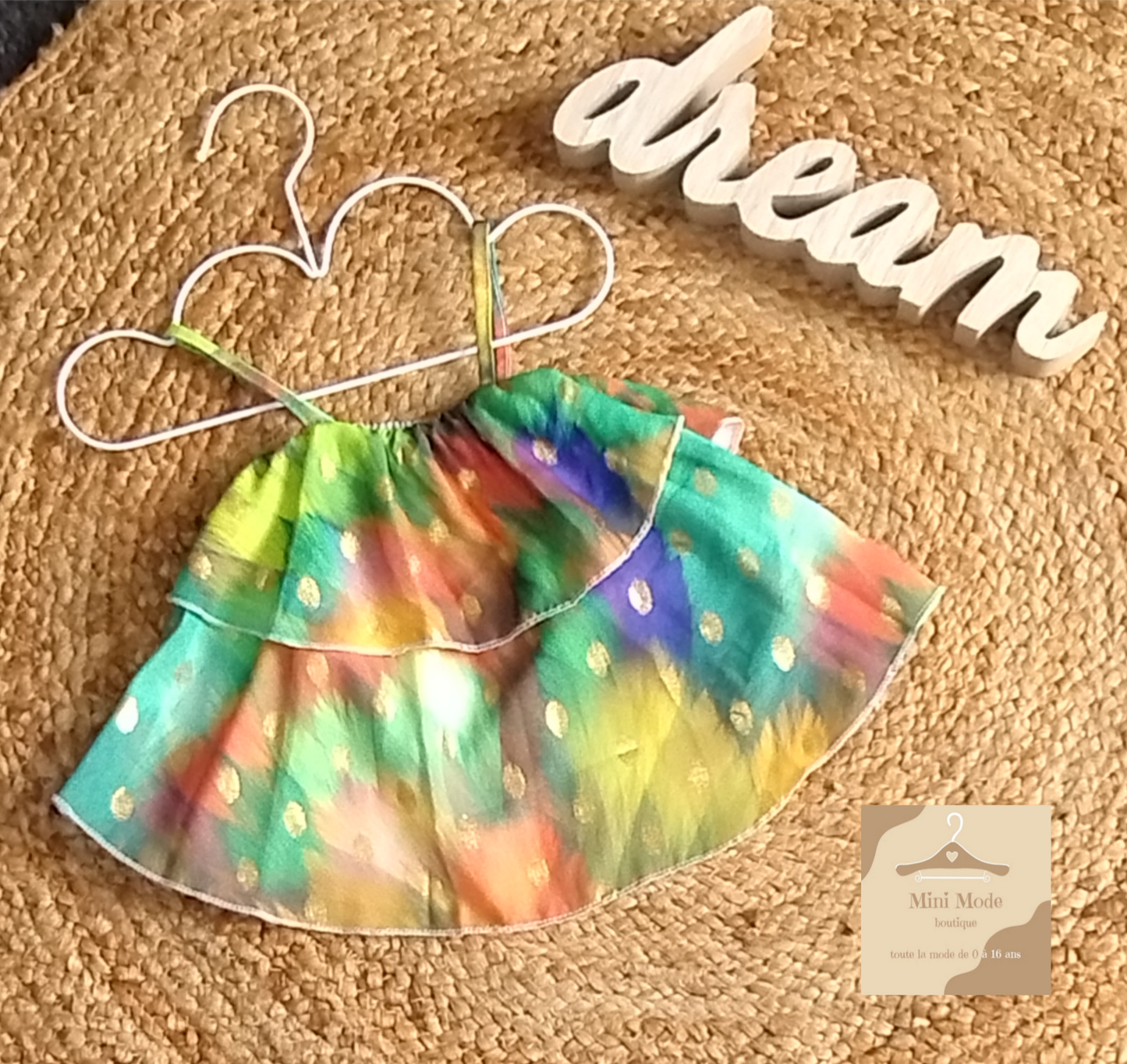 Top coloré à bretelles fluide pour enfant - Mini Mode
