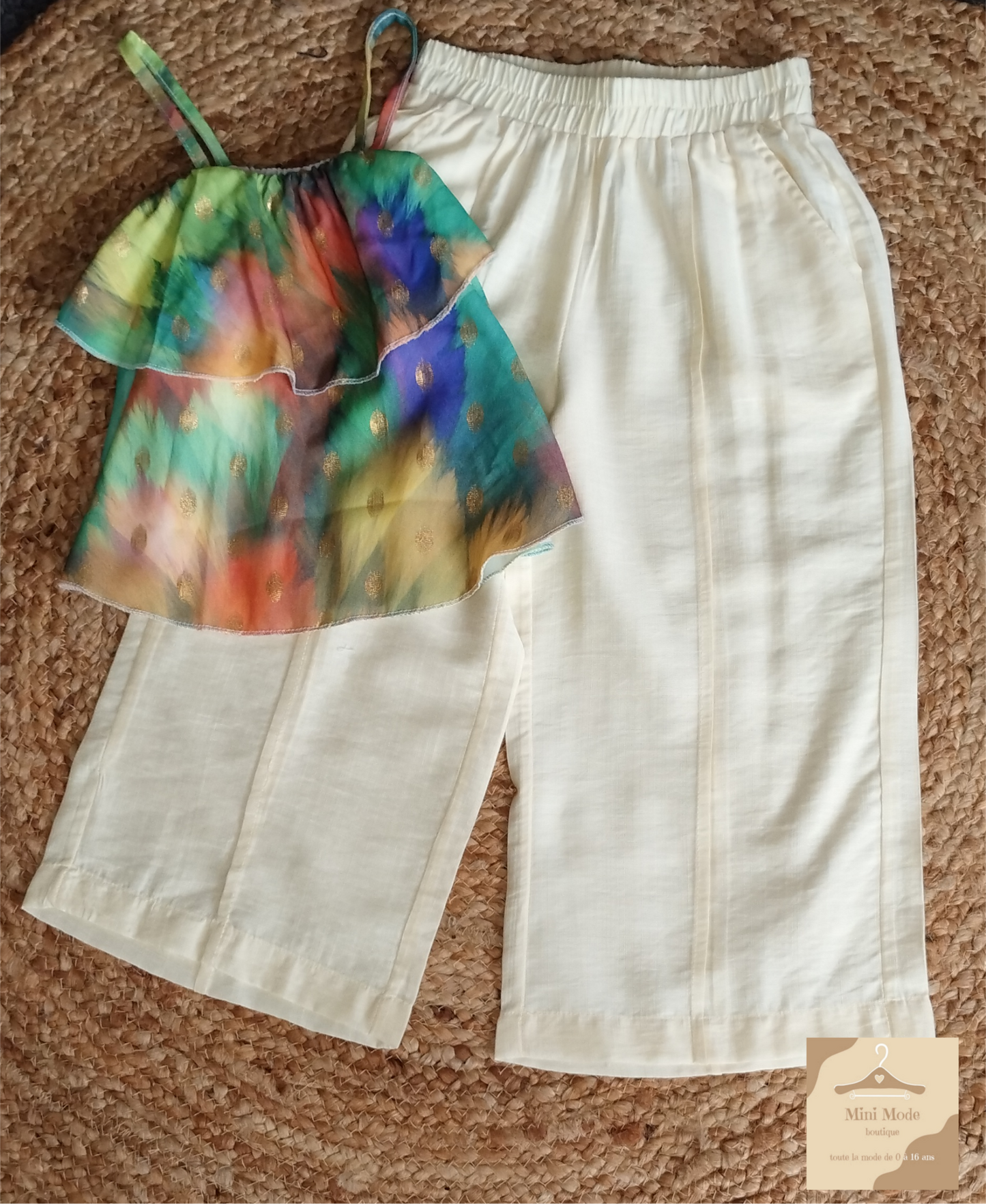 Top à bretelles coloré et fluide pour enfant - Mini Mode
