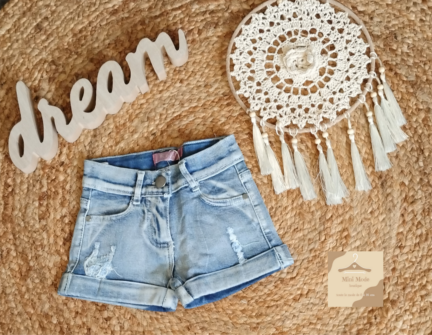 Short denim cool et décontracté pour ado

