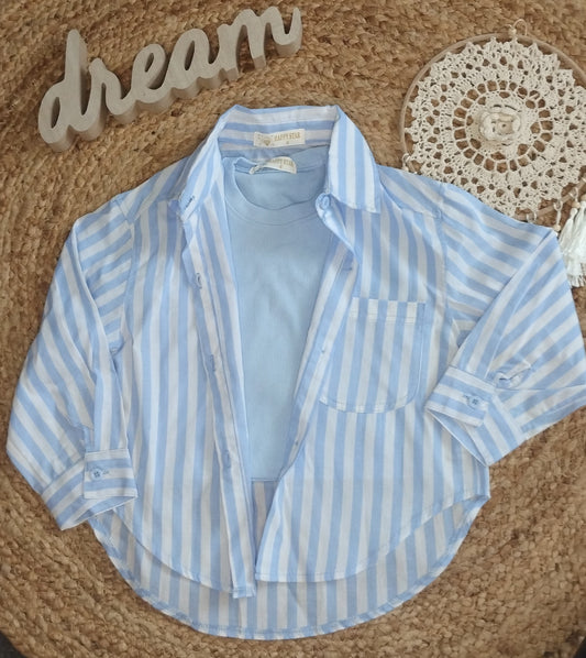 Ensemble chemise t-shirt pour petites filles
